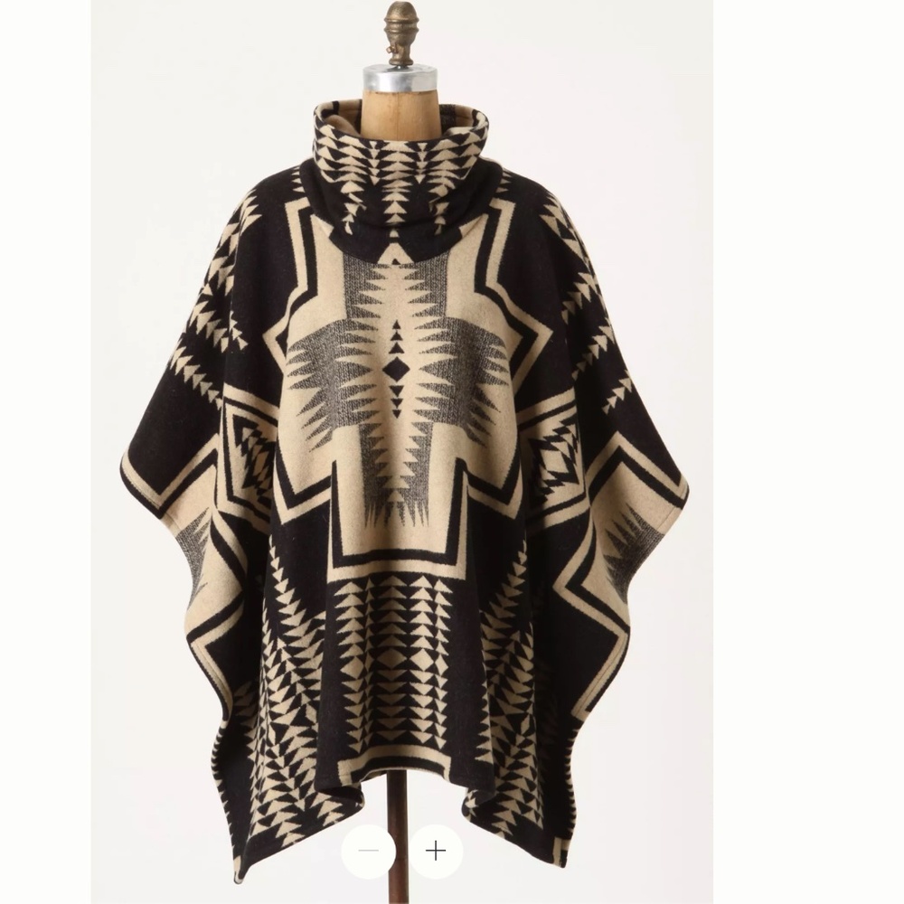PENDLETON 100% WOOL Penobscot Poncho RARE + SOLD OUT